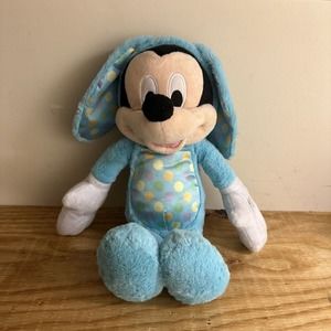 Disney Mickey Mouse Dressed Up As a Bunny Rabbit Plush Easter Stuffed Animal